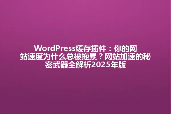 WordPress缓存插件:你的网站速度为什么总被拖累?网站加速的秘密武器全解析2025年版 一