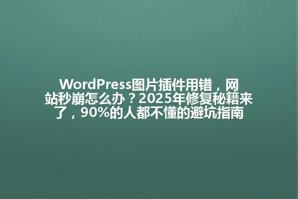 WordPress图片插件用错,网站秒崩怎么办?2025年修复秘籍来了,90%的人都不懂的避坑指南 一