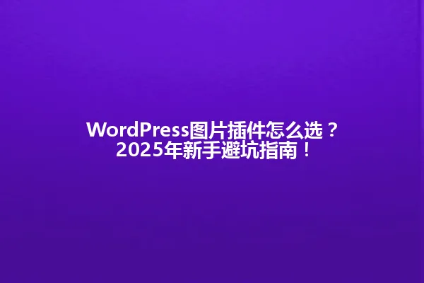 WordPress图片插件怎么选?2025年新手避坑指南! 一