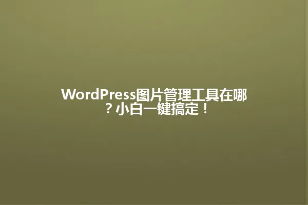 WordPress图片管理工具在哪?小白一键搞定! 一